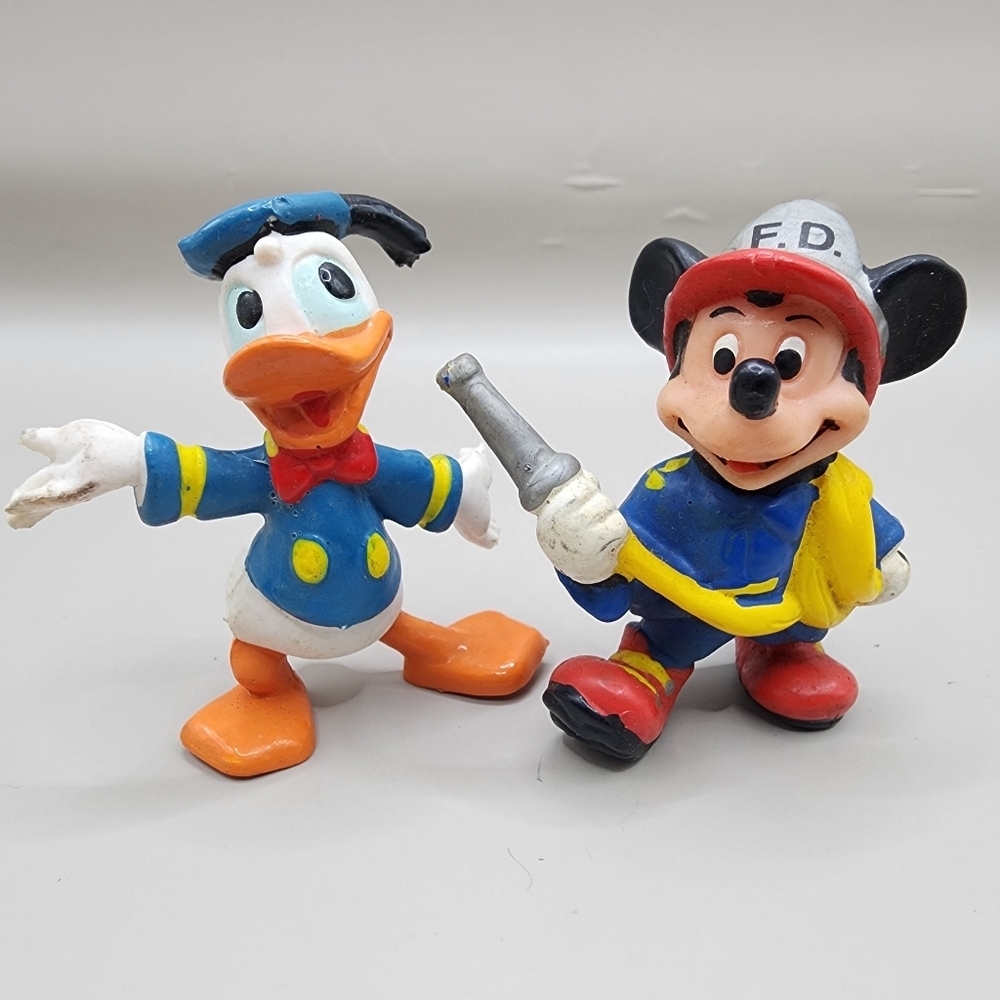 Vintage Donald Duck Mickey Mouse 2" PVC Figures Plastic Disney Applause